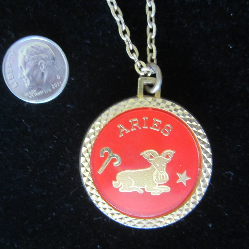 Zodiac Sign Necklace - ARIES - For Birthdays between March 21 to April 19 - Picture 2 of 4